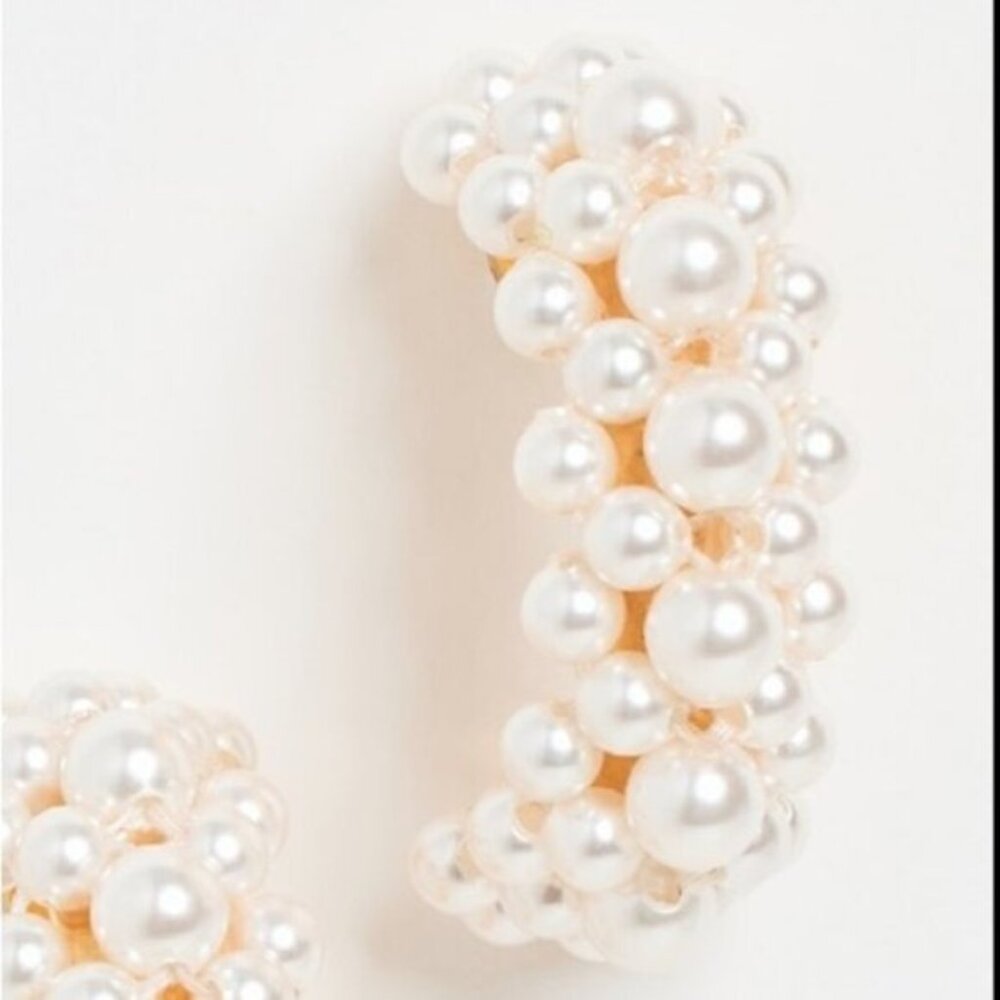 Freshwater hoop Pearl Dangle Earrings